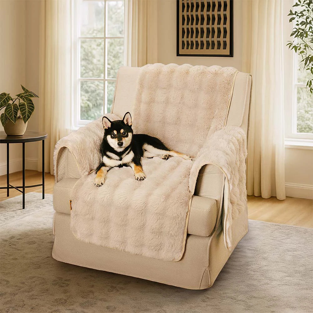 Water-resistant Fluffy Soft Furniture Protector Couch Cover-EverDry