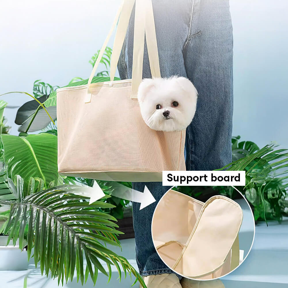 Lightweight Mesh Pet Carrier Bag for Small Dogs & Cats