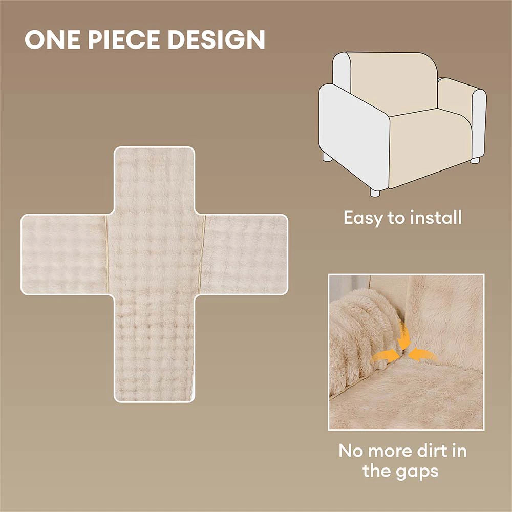 Water-resistant Fluffy Soft Furniture Protector Couch Cover-EverDry