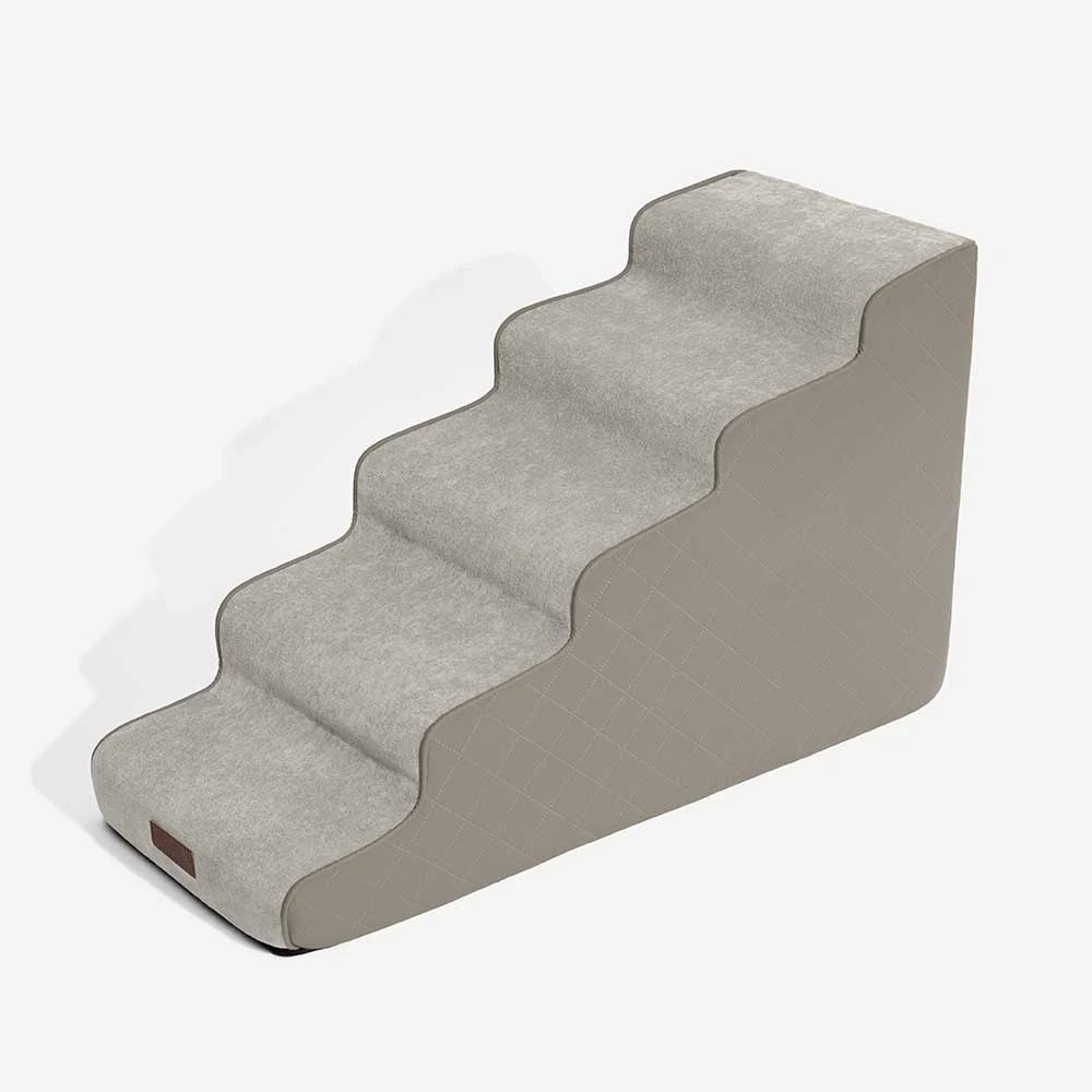 Faux Leather High-Density Sponge Removable Pet Stairs - LuxeStep