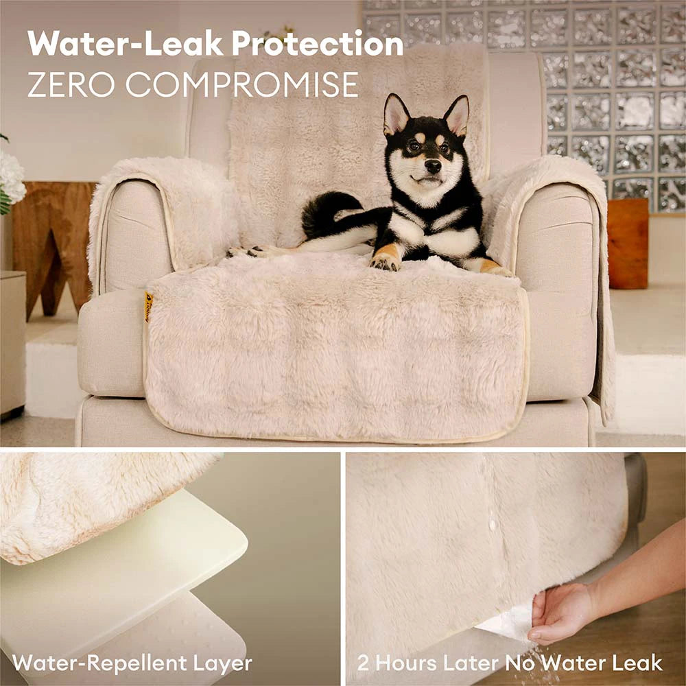 Water-resistant Fluffy Soft Furniture Protector Couch Cover-EverDry