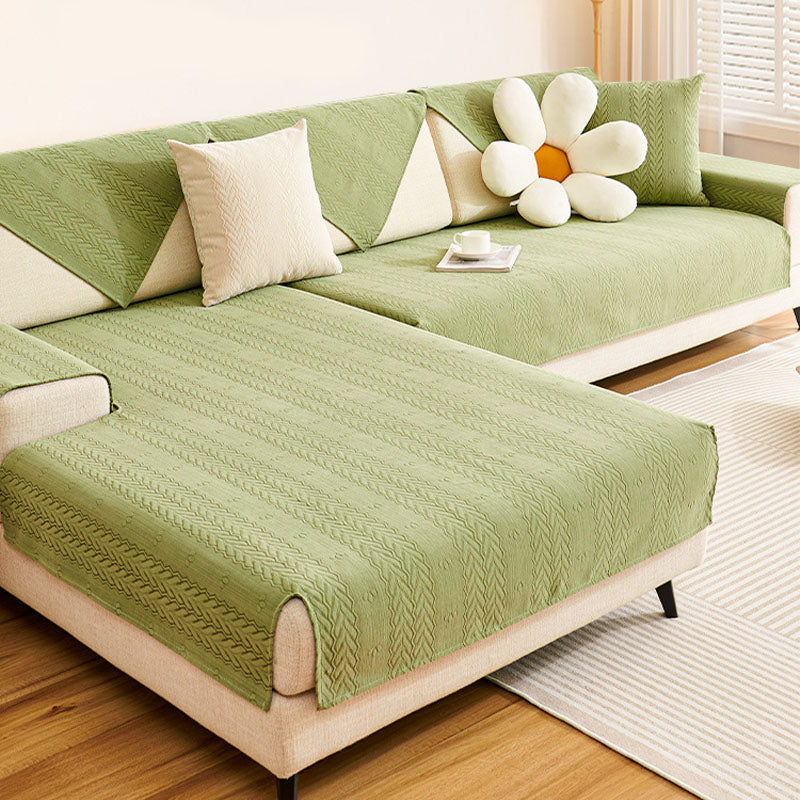 Chenille Wheat Ear Printed Breathable Non-slip Couch Cover