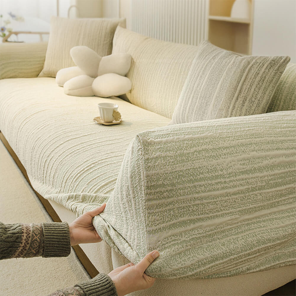 Textured Space Cotton Scratch-Resistant Magic Couch Cover