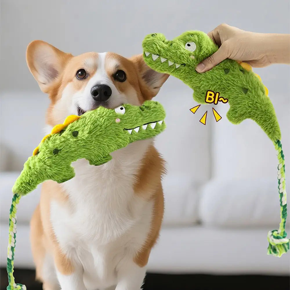 Animal Series Plush Squeak Dog Teething Toy