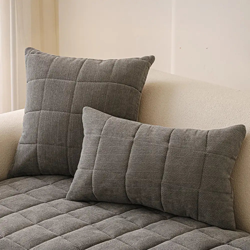 Herringbone Chenille Elegant Breathable Sofa Decoration Non-slip Couch Cover