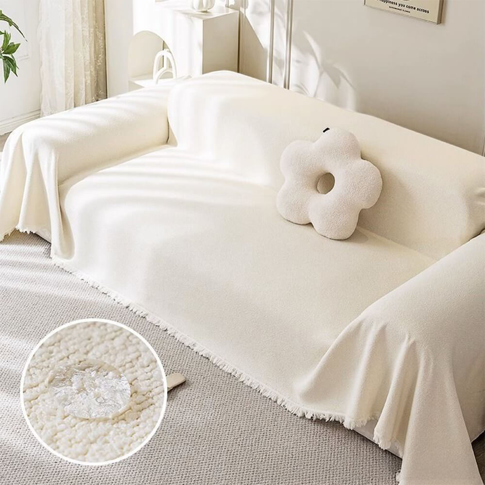 Soft Water-resistant Teddy Plush Throw Couch Cover