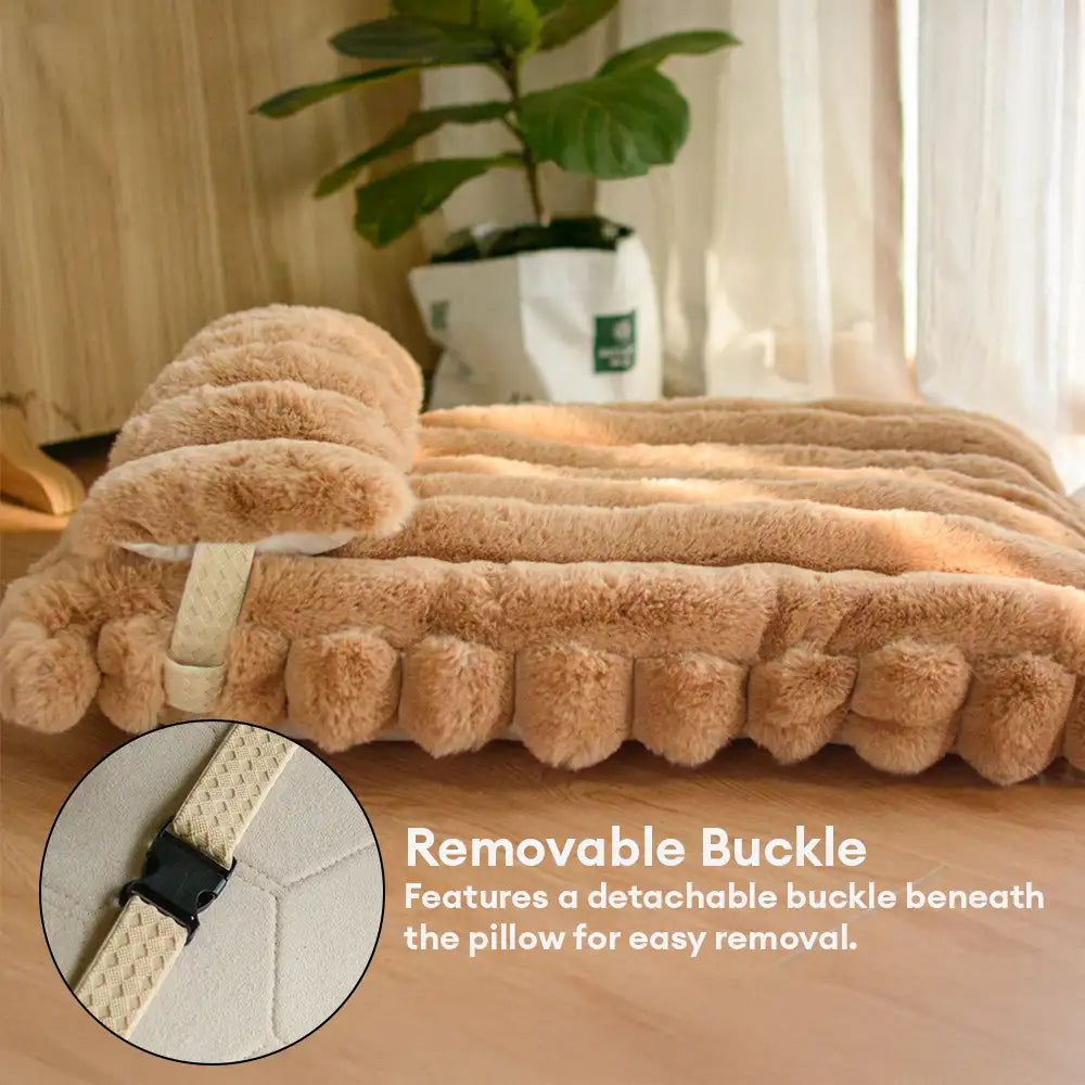 Softness Faux Rabbit Fur Warming Pillow Dog Bed - Cozy Cloud