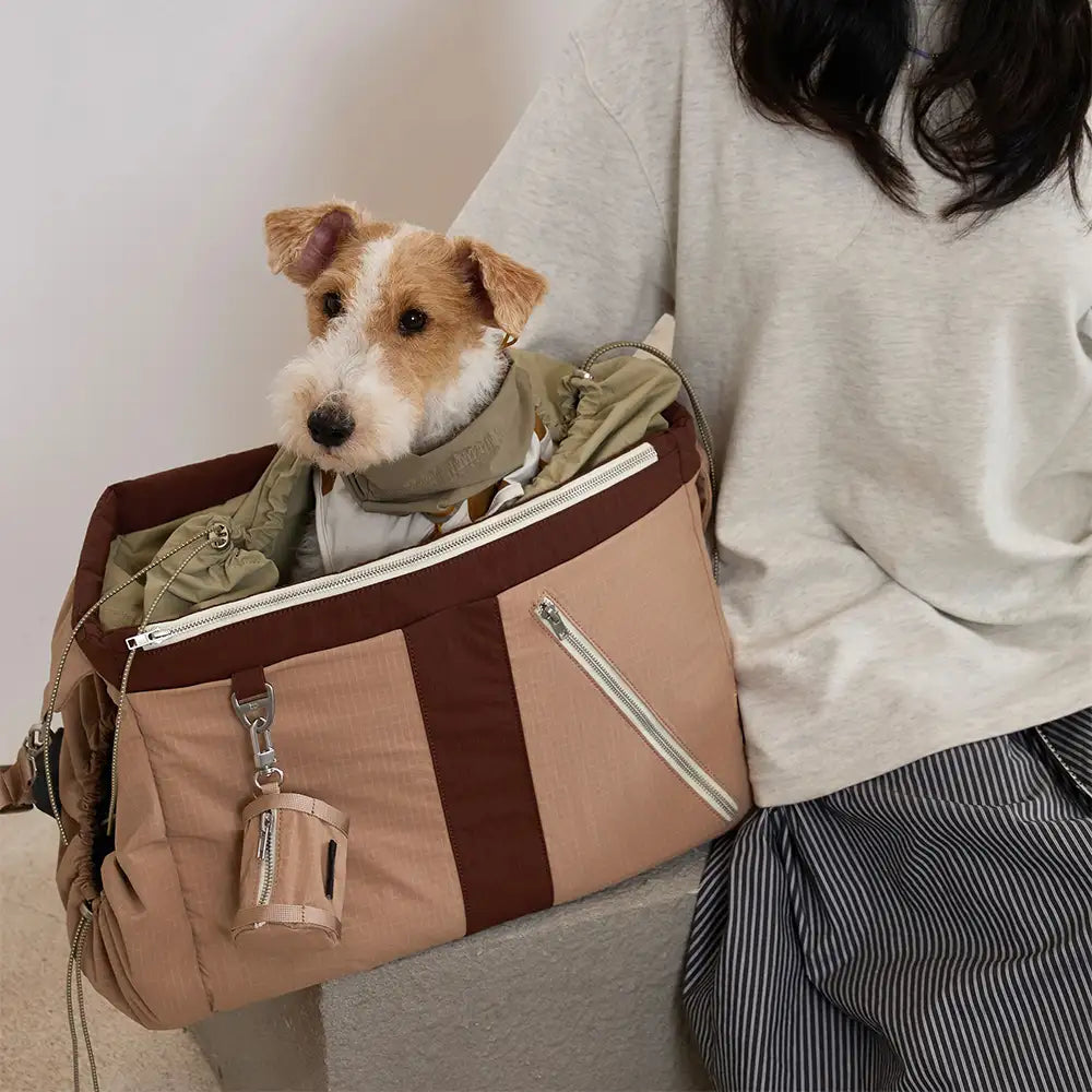 Vintage Breezy Outdoor Waterproof Large-Capacity Travel Pet Carrier Bag