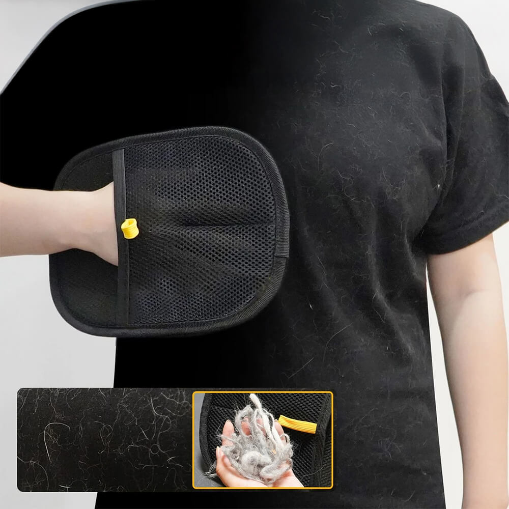 Pet Hair Removal Glove with Dual-Sided Electrostatic Bristles