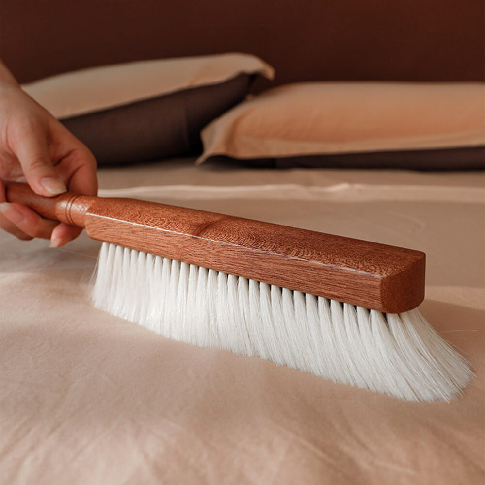 Sandalwood Handle Wool Bristle Multifunctional Dust Cleaning Brush