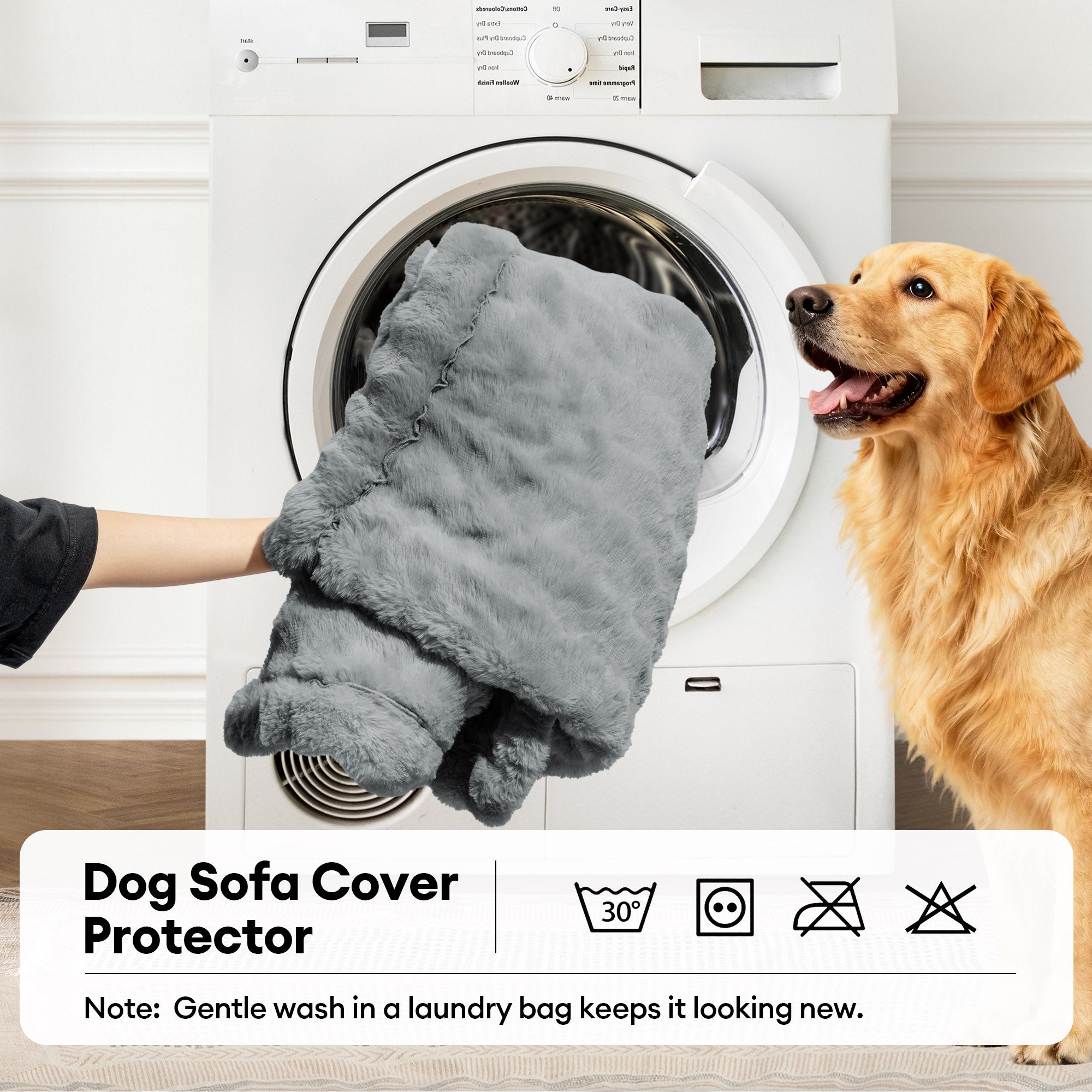 Fluffy Plush Faux Fur Warm Pet Mat Non-slip Couch Cover