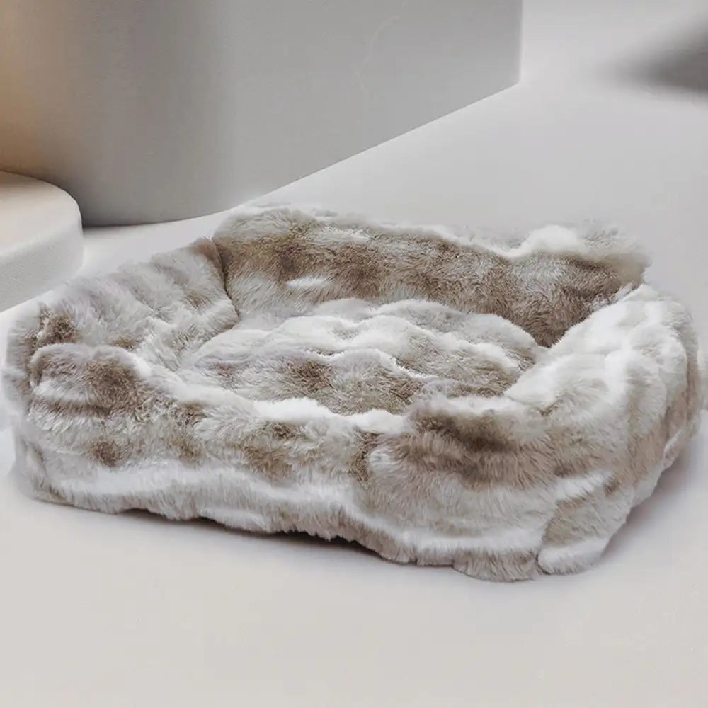 Faux Rabbit Velvet Fluffy Soft Dog And Cat Sofa Bed