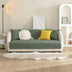 Minimalist All-Season Solid Cotton Geometric Quilted Anti-Slip Couch Cover