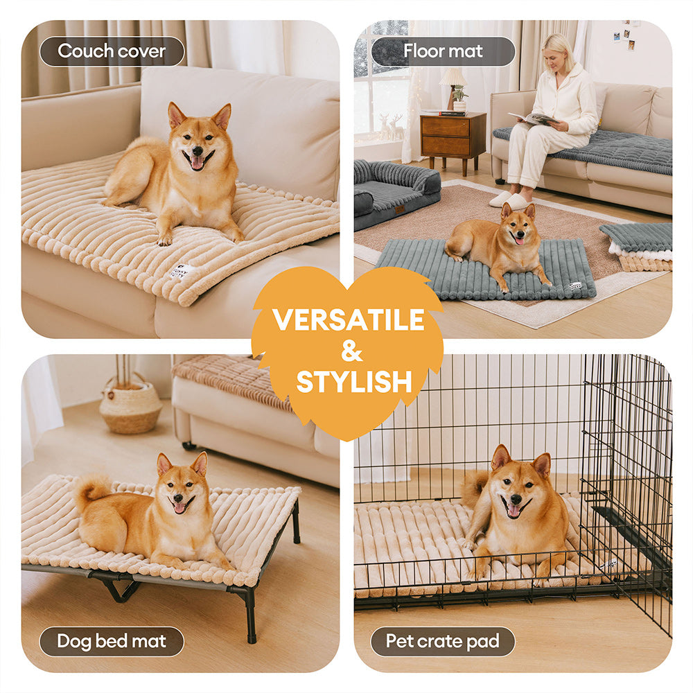 Fluffy Faux Rabbit Fur Washable Warm Pet Mat - ComfyEase