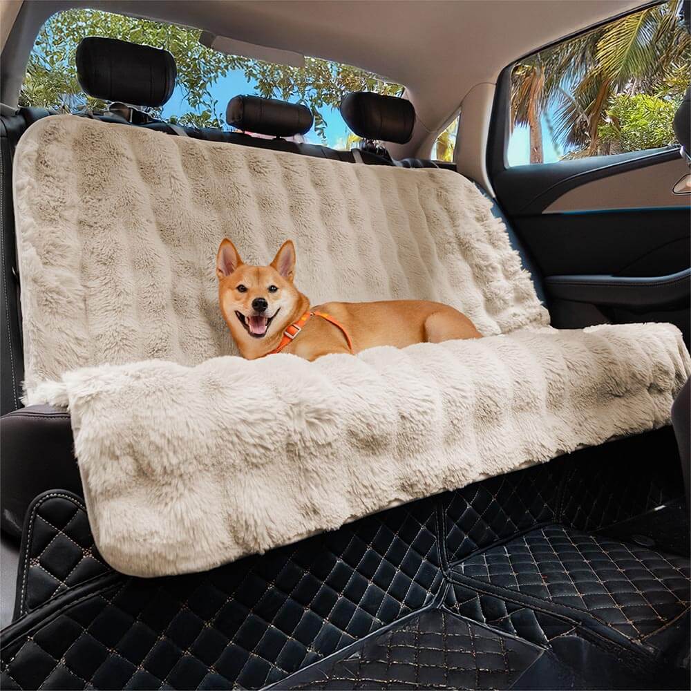 Fluffy Cozy Calming Pet Blanket Car Seat Protector Cover- Surestep