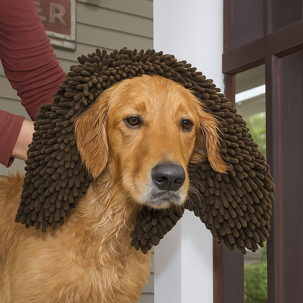 Ultra-Absorbent Non-Slip Chenille Front Door Mat for Muddy Dog Paws