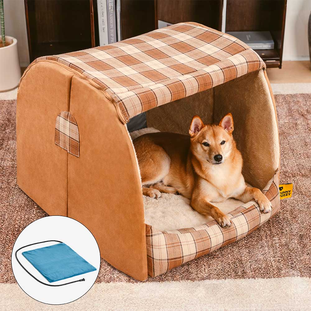 Classical Plaid House Orthopedic Dog Bed - Retreat Cabin