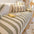 Cotton Linen Stripe Anti-scratch Furniture Protector Couch Cover
