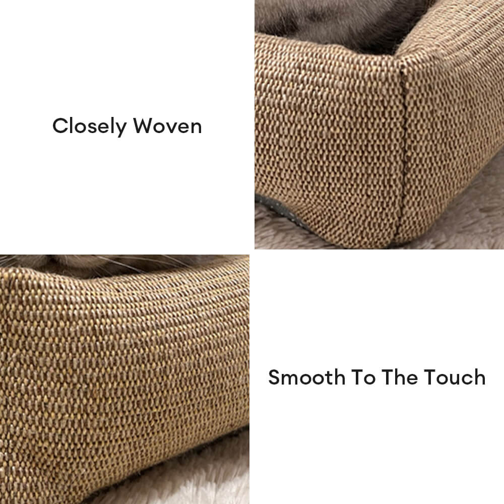 Durable Natural Jute Fiber Scratch-Resistant Cat Bed