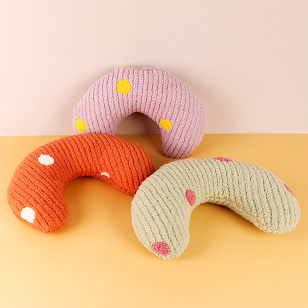 Polka Dot Teddy Fleece Cozy Plush Cat & Small Dog Pillow