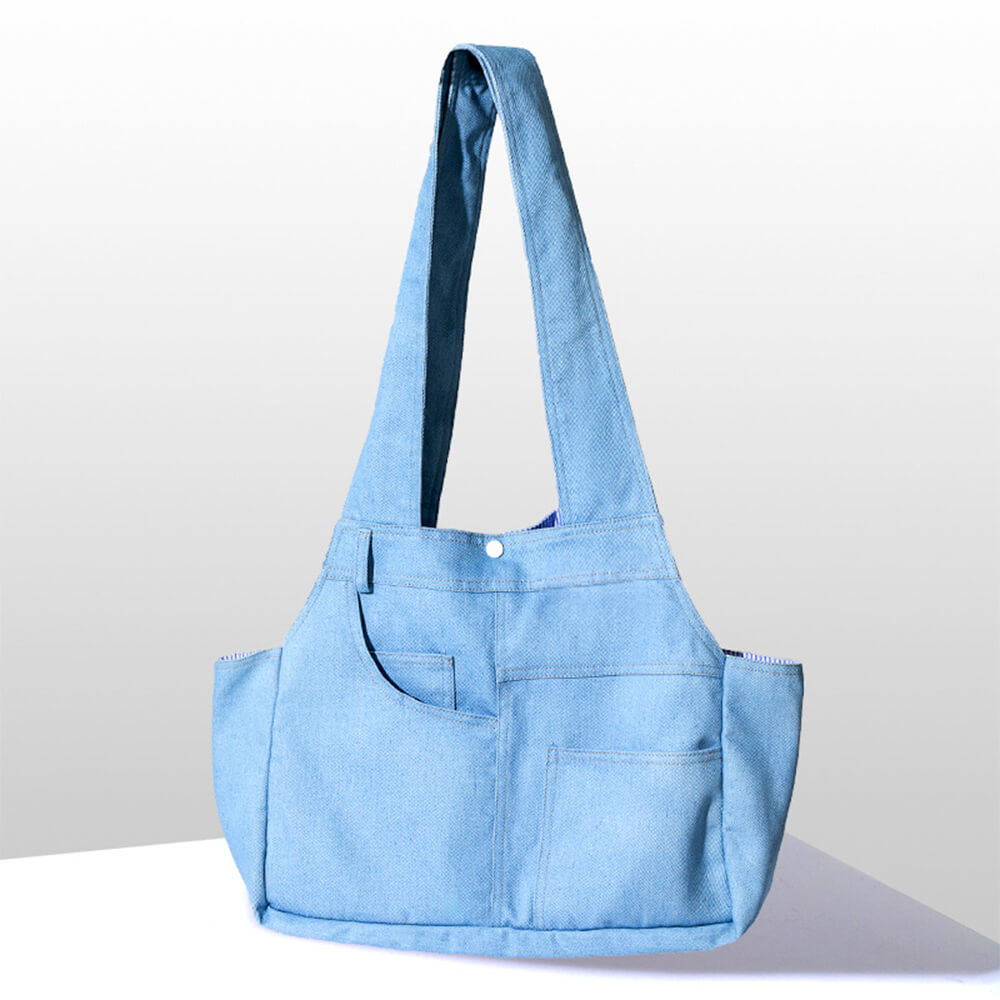 Spacious Denim Durable Pockets Safety Dog & Cat Carrier Bag