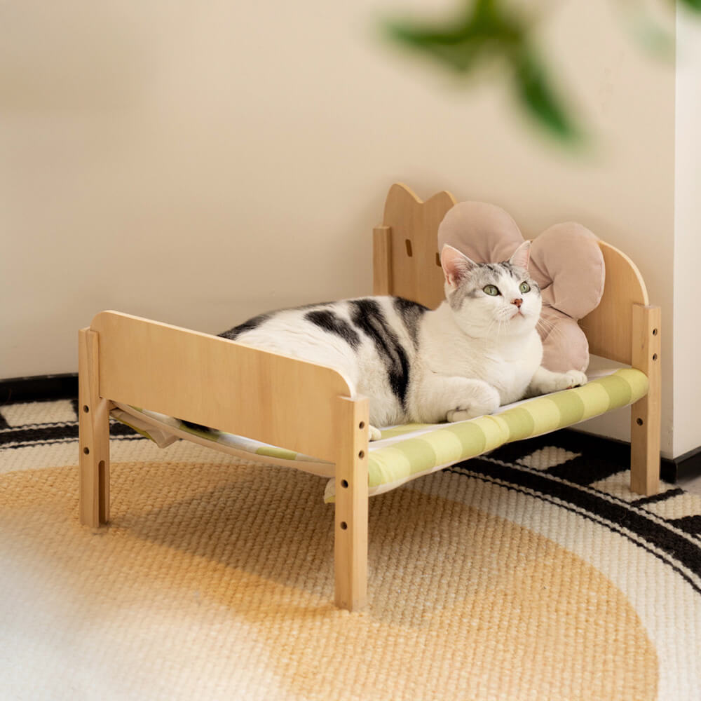 Durable Stackable Wooden Cat Hammock Bed