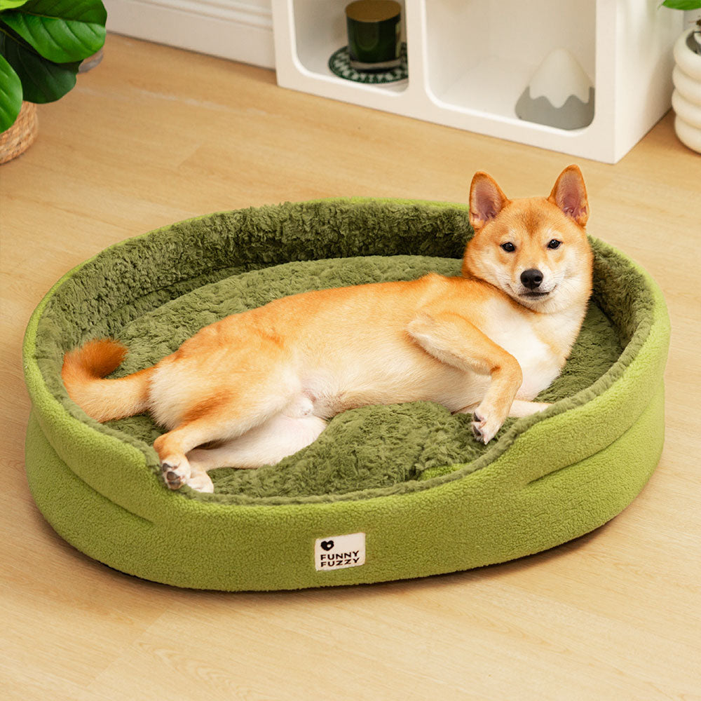 Fluffy Fleece Moss 2 in 1 Multifunction Comfort Dog Bed