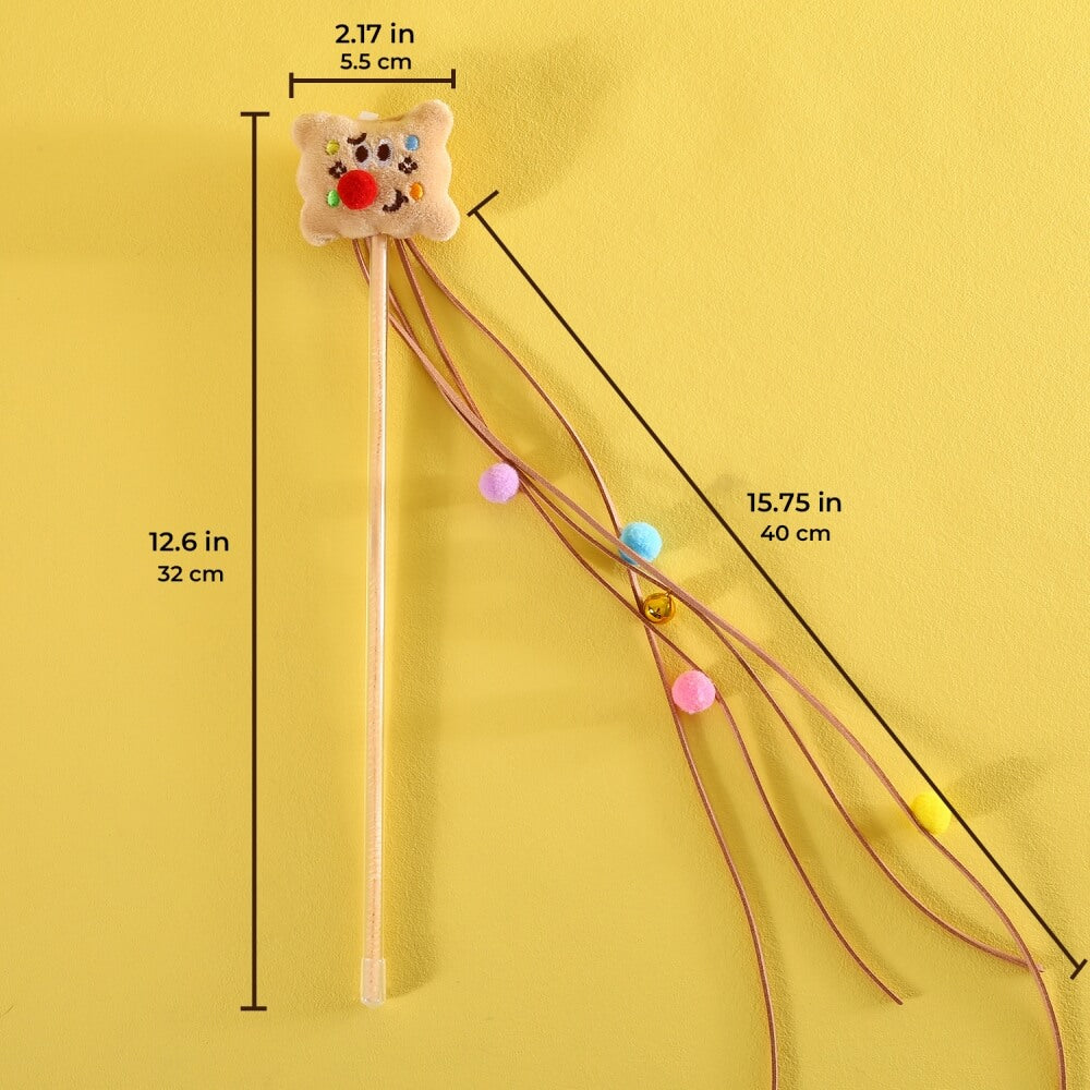 Funny Cookie Cat Teaser Stick Set