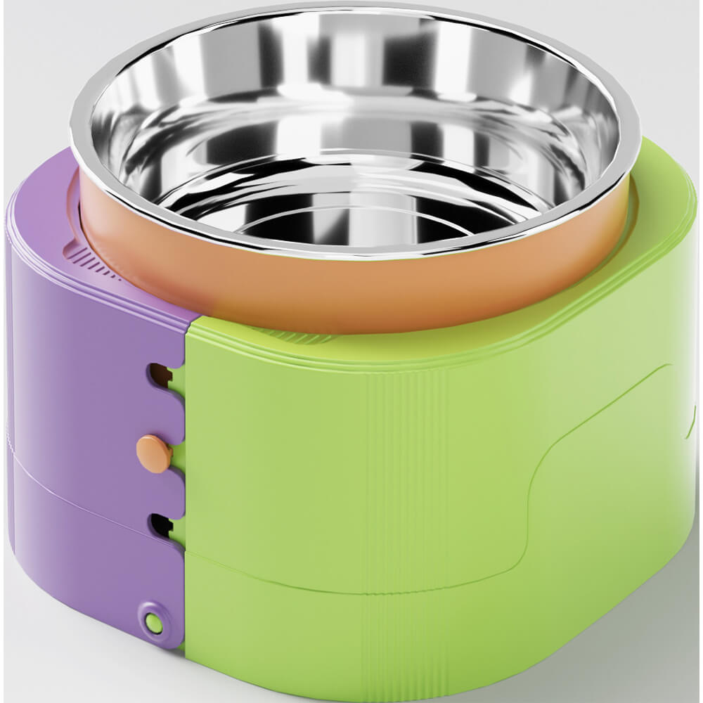 Adjustable Elevated Neck Protection Slow Feeder Pet Bowl