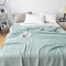 All-Season Lightweight Breathable Cotton Waffle Throw Blanket for Pets & People