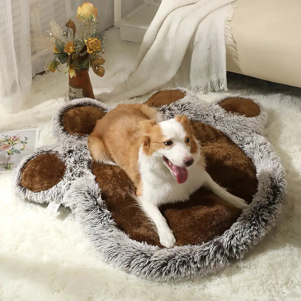 Bear Paw Plush Fluffy Comfortable Large Space Pet Mat Dog Mat