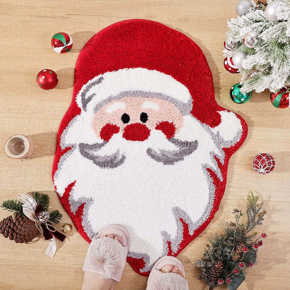 Christmas Tree Shaped Thick Soft Multi-Purpose Non-Slip Decorative Home Rug