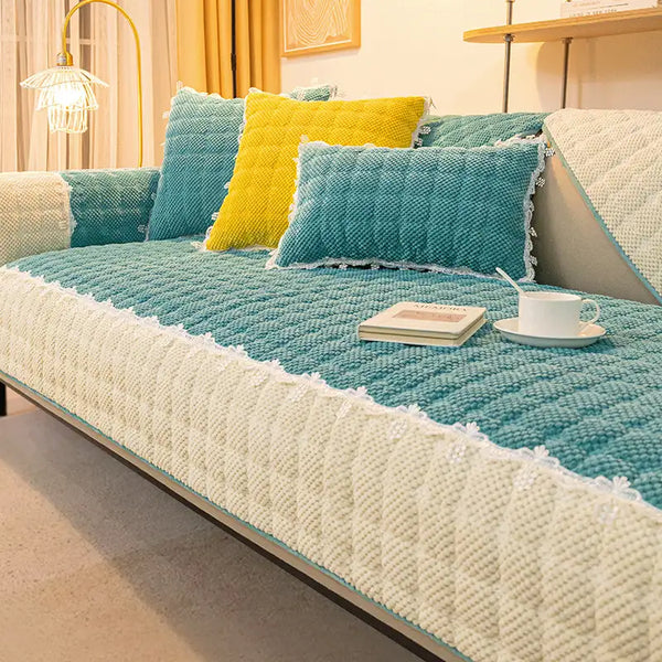 Corduroy Warm Scratch Resistant Sofa Protective Couch Cover