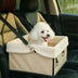 Cozy Foldable Booster Dog Car Seat with Washable Lining for Small Pets Travel Safety
