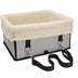 Cozy Foldable Booster Dog Car Seat with Washable Lining for Small Pets Travel Safety