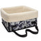 Cozy Foldable Booster Dog Car Seat with Washable Lining for Small Pets Travel Safety