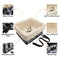 Cozy Foldable Booster Dog Car Seat with Washable Lining for Small Pets Travel Safety