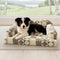 Geometric-Pattern Plush Thermal Removable And Washable Dog Bed