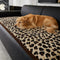 Leopard Print Plush Quilted Couch Cover