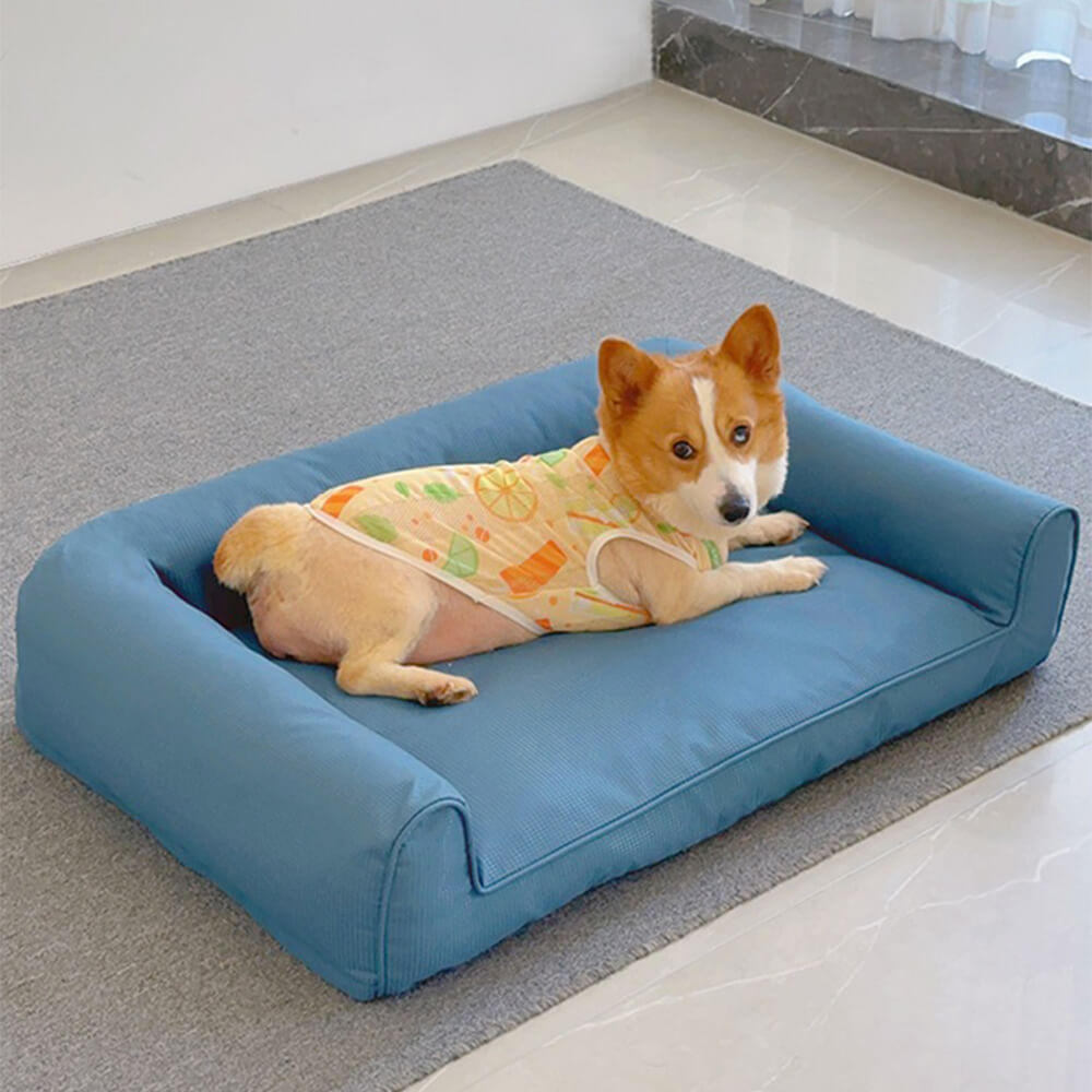 Waterproof Oxford Removable Washable Bolster Dog Sofa Bed