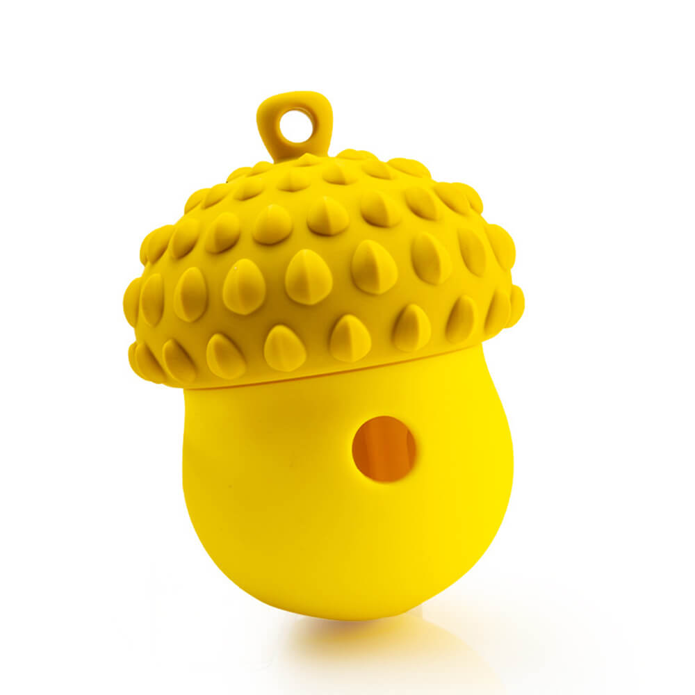 Pinecone Shape Interactive Leaking Food Ball Slow Feeder Dog Toy