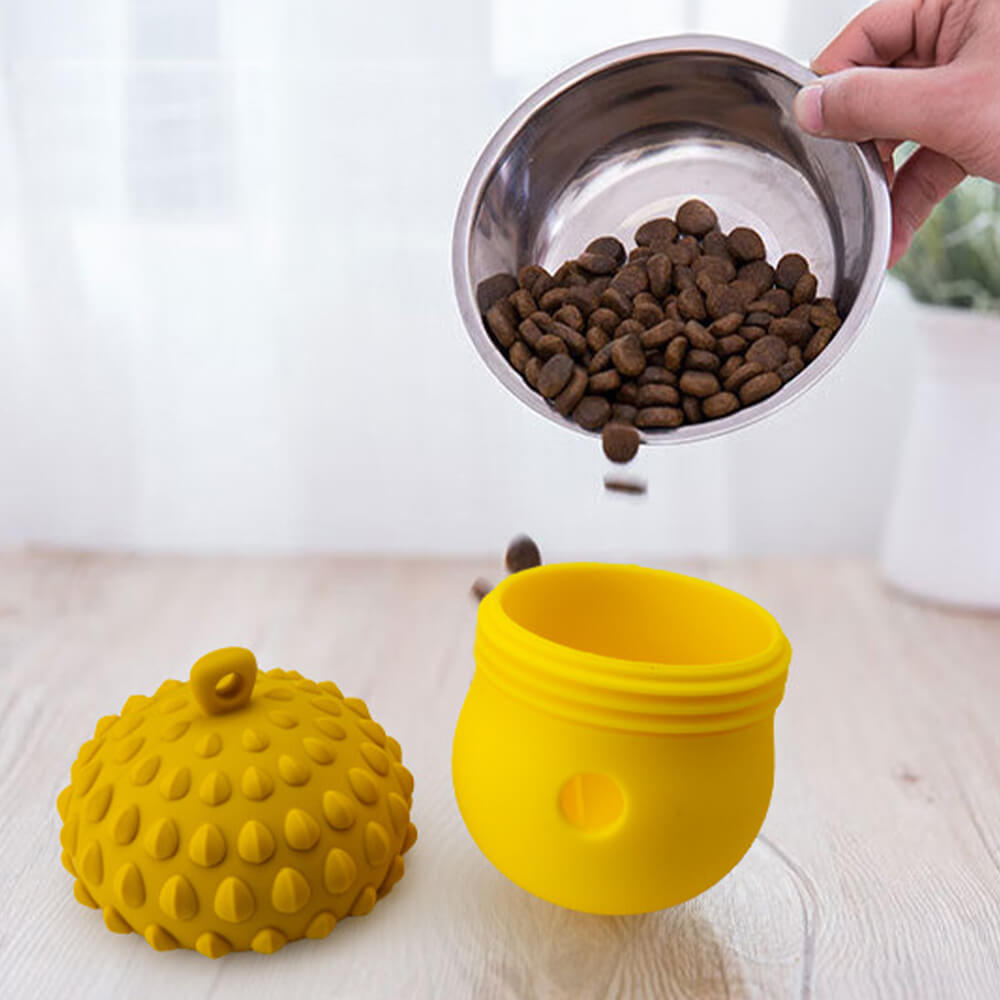 Pinecone Shape Interactive Leaking Food Ball Slow Feeder Dog Toy