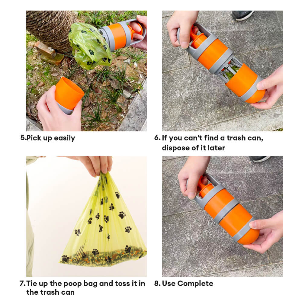 Portable Outdoor Cleaning Six-Claw Clip Dog Poop Scooper