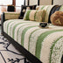Striped Plush Chenille Thickened Cushion Protector Non-Slip Couch Cover