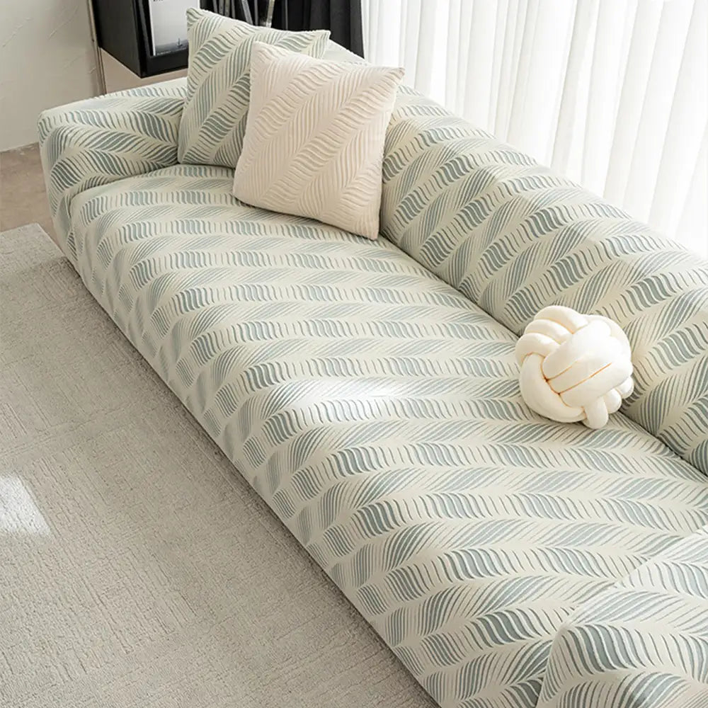Thick Polar Fleece Jacquard Anti-Scratch Stretch Couch Cover