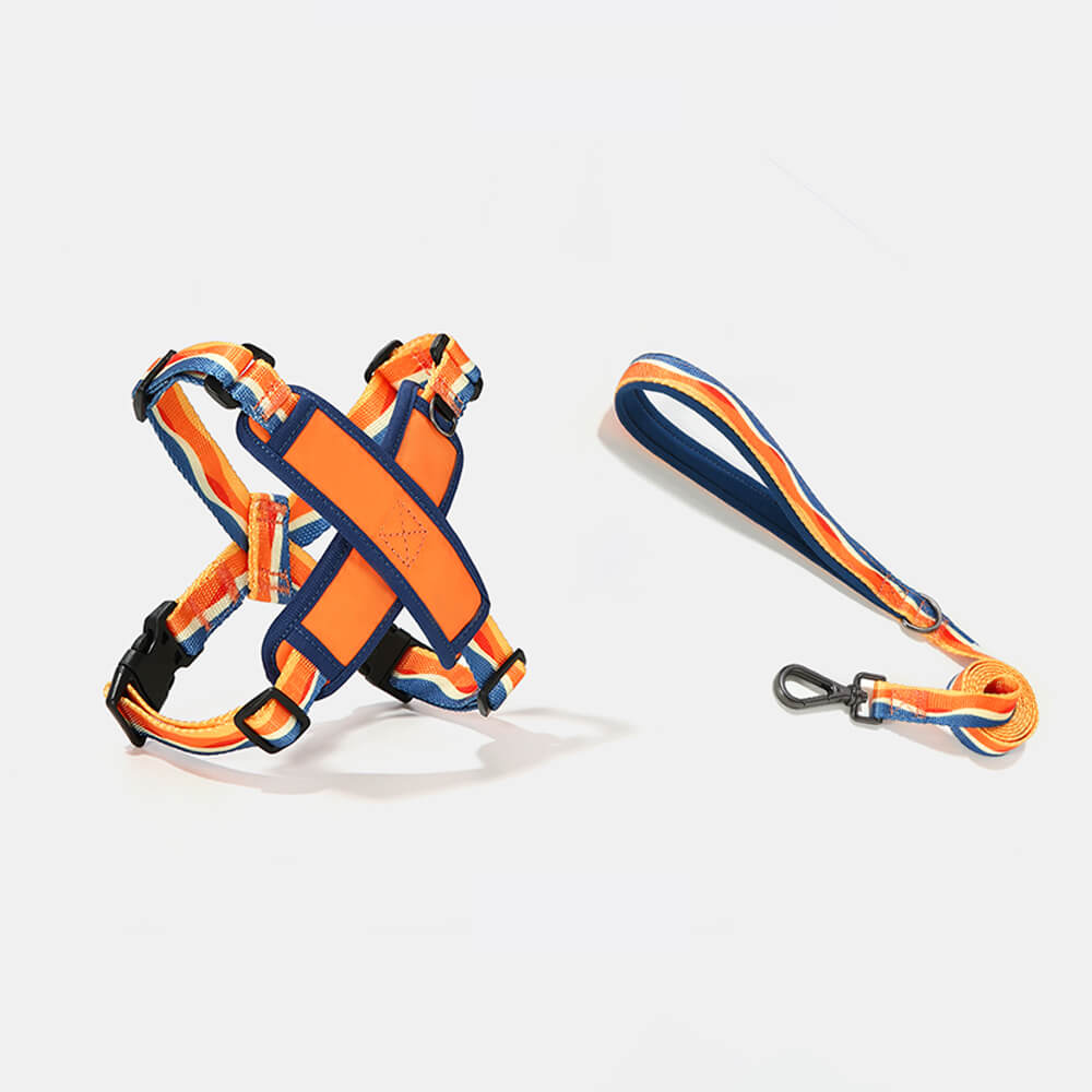 X-Shaped Adjustable Durable Dog Harness and Leash Kit