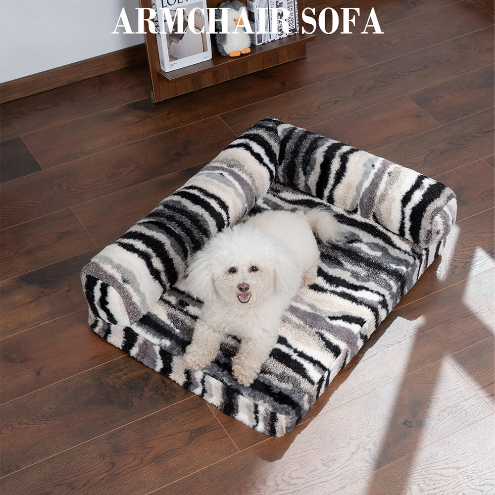 Zebra-Pattern Large Removable Washable Orthopedic Dog & Cat Pillow Bed