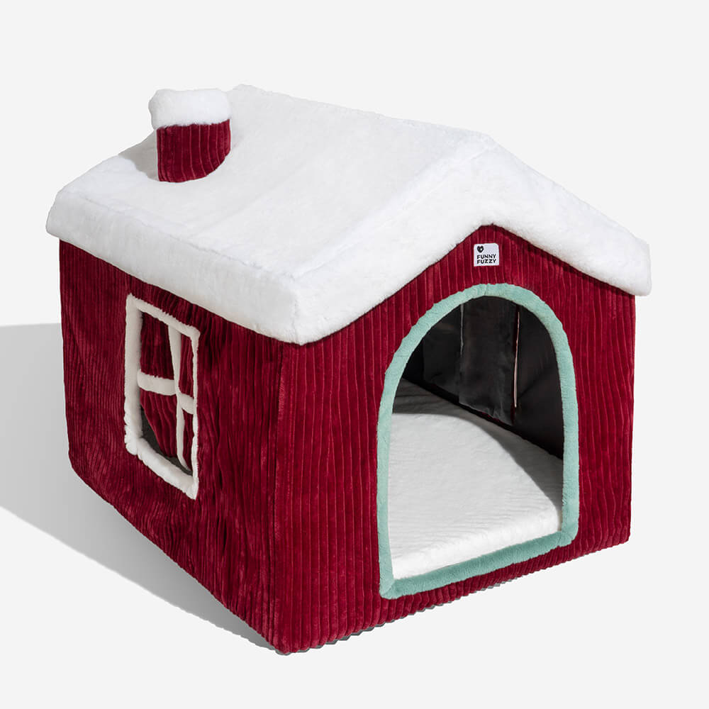 Gingerbread Snow House Pet Tent Detachable Large Dog House