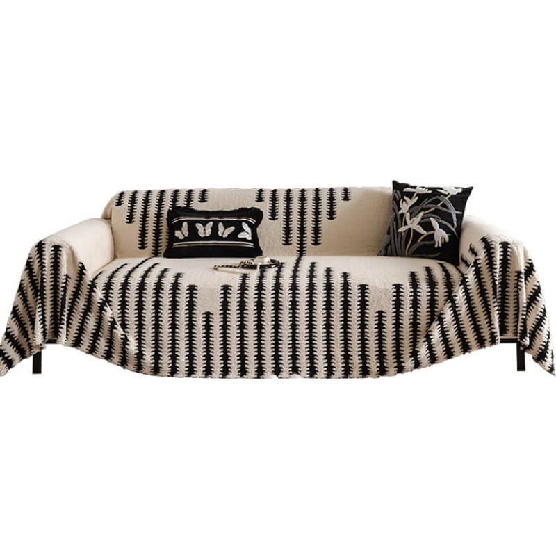 Homely Plush Sofa Cozy Anti-scratch Full Coverage Decoration Couch Cover