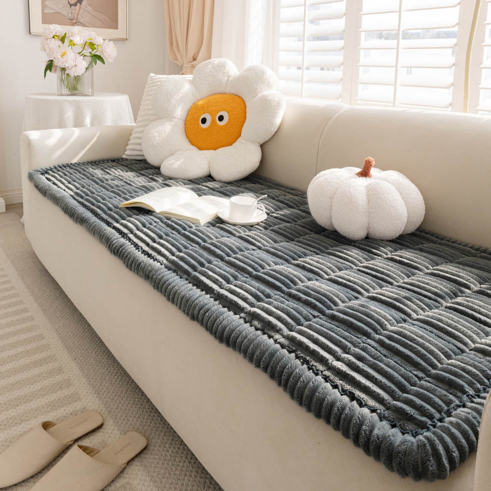 Make Waffle Biscuit Couch Cover – Cozy Soft Flannel & Breathable Pet Mat